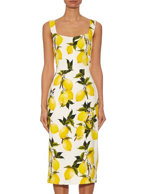 dolce gabbana dress lemon print|dolce and gabbana lemon print.